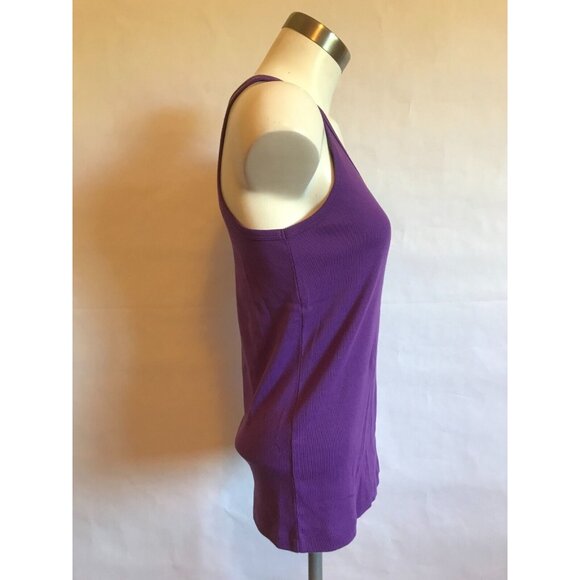 Tory Burch Purple Jeweled Cloverleaf Tank Top, Size XS - Picture 4 of 8